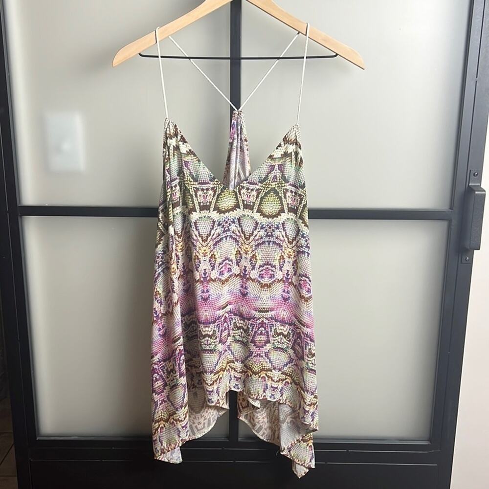 LAVENDER BROWN Snakeskin Print Multicolor Cami Size Large